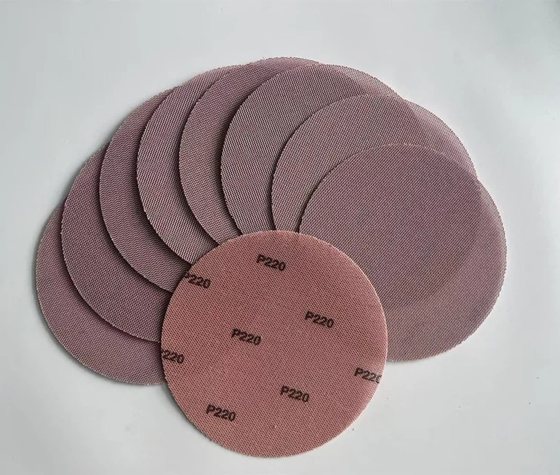 Red Mesh Hoop & Loop Sanding Screen Discs for wood Red Mesh Hoop & Loop Sanding Screen Discs for wood
